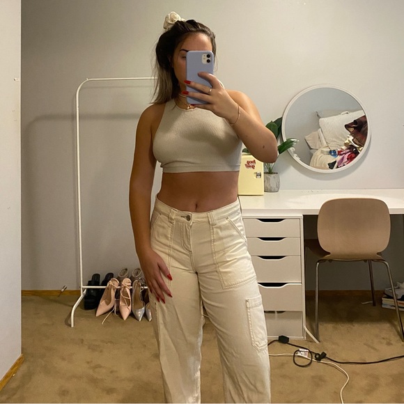 beige cargo pant - Picture 1 of 1